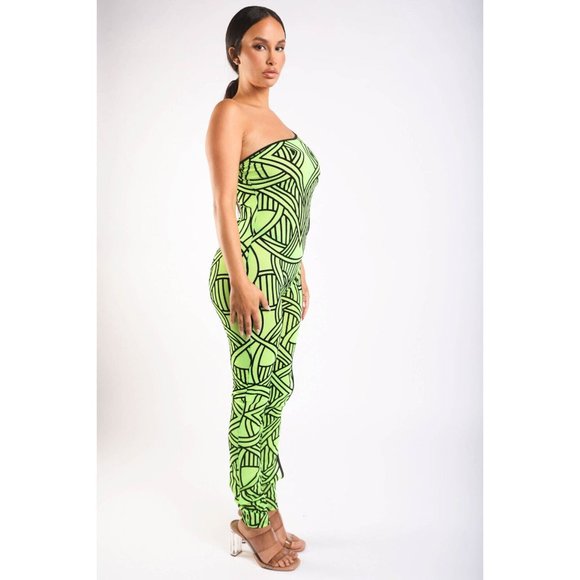 Women's Sexy One Shoulder Back-Zip Cut-Out Detailed Jumpsuit Party Club Festival - Picture 8 of 10